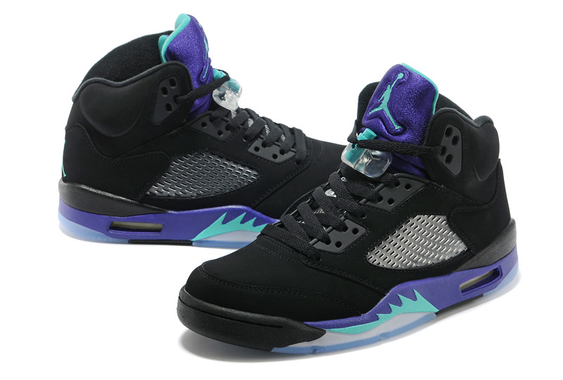 Air Jordan 5 Mens Shoes Aaa Black/Violet/Blue Online